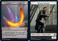 Feather (009) // Human Soldier (004) Double-Sided Token - Foil