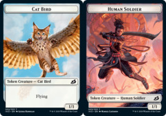 Cat Bird Token // Human Soldier Token (003) - Foil