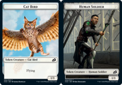 Cat Bird Token // Human Soldier Token (004) - Foil