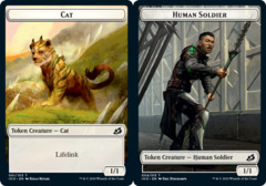 Cat Token // Human Soldier Token (004) - Foil