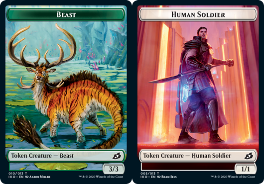 Beast Token // Human Soldier Token (005) - Foil