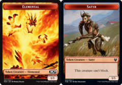 Elemental (007) // Satyr (009) Double-Sided Token