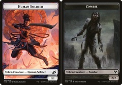 Human Soldier (003) // Zombie (009) Double-Sided Token