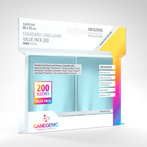 Gamegenic - Standard Card Game Value Pack 200 - Clear