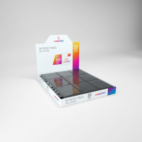 Gamegenic - 18 - Pocket Pages Side Loading - Black - (50 pages display)