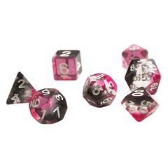 Dice Set - Pink Clear Black