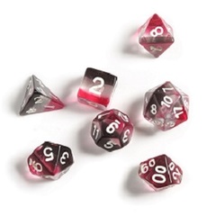 Dice Set - Pink, Clear & Black