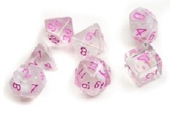 Dice Set - White Cloud Pink