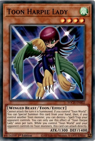 Toon Harpie Lady - TOCH-EN002 - Super Rare - 1st Edition