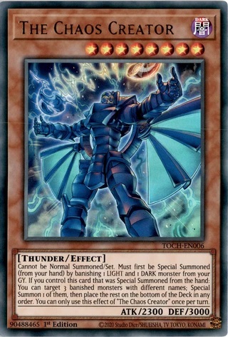 yugioh card game creator The Chaos - TOCH-EN006 - Collector's Rare - 1st Edition - Yu-Gi-Oh Singles » Toon Chaos Kazuki Takahashi, Creator of the
