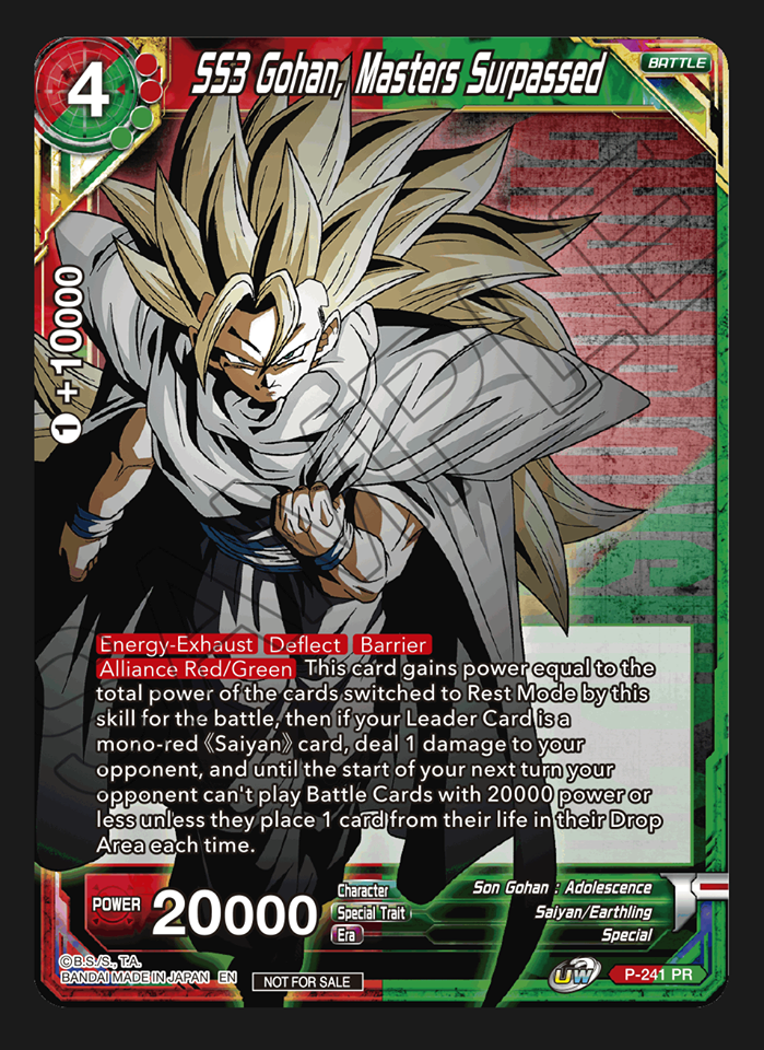 SS3 Gohan, Master Surpassed (Championship Pack 2020 Vol. 2) - P-241 - PR