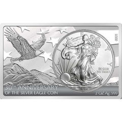 2016 3 oz 30th Anniversary American Silver Eagle Bar (New)