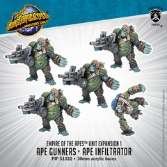 Empire of the Apes - Ape Gunners & Ape Infiltrator - PIP51032 - 30mm acrylic bases