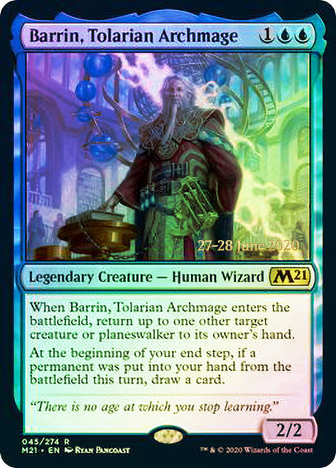 Barrin, Tolarian Archmage - Foil - Prerelease Promo