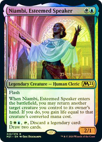 Niambi, Esteemed Speaker - Foil - Prerelease Promo