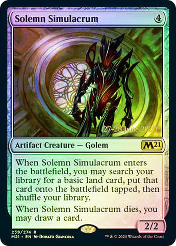 Solemn Simulacrum - Foil - Prerelease Promo