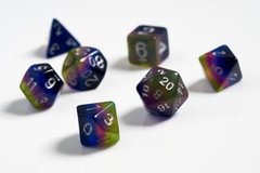 Dice Set - Pink Green & Blue