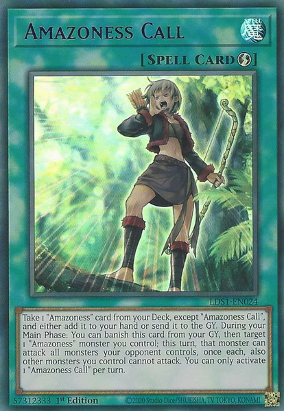 Amazoness Call (Purple) - LDS1-EN024 - Ultra Rare - 1st Edition