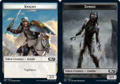 Knight (004) // Zombie (007) Double-Sided Token - Foil