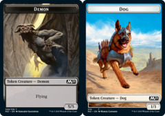 Demon (006) // Dog (019) Double-Sided Token - Foil