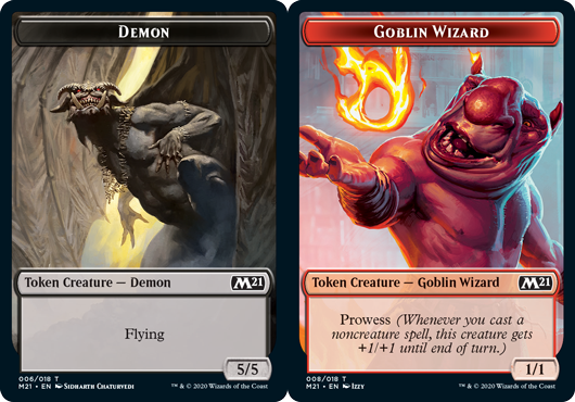 Demon Token // Goblin Wizard Token - Foil