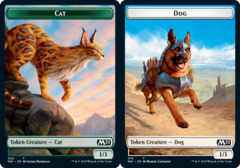 Cat (020) // Dog (019) Double-Sided Token - Foil