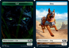 Cat (011) // Dog (019) Double-Sided Token - Foil