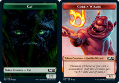 Cat Token (011) // Goblin Wizard Token - Foil