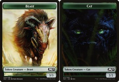 Beast (010) // Cat (011) Double-Sided Token - Foil