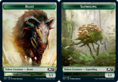 Beast (010) // Saproling (012) Double-Sided Token - Foil