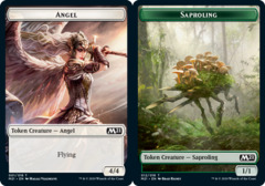 Angel // Saproling Double-sided Token - Foil