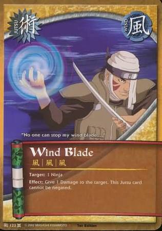 Wind Blade - J-123 - Uncommon - 1st Edition