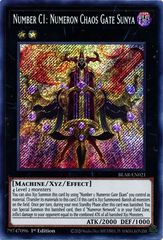 Number C1: Numeron Chaos Gate Sunya - BLAR-EN021 - Secret Rare - 1st Edition