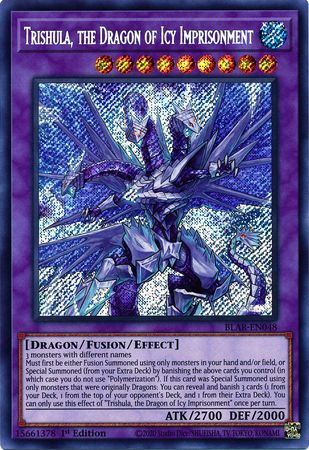Trishula, the Dragon of Icy Imprisonment - BLAR-EN048 - Secret Rare - 1st Edition