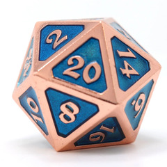 Dire d20 - Mythica Copper Aquamarine