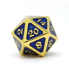 Single d20 - Mythica Gold Sapphire