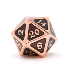 Single d20 - Mythica Copper Onyx