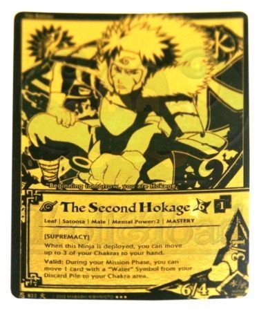 The Second Hokage - N-822 - Super Rare - 1st Edition - Black and Gold Foil