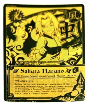 Sakura Haruno - N-840 - Super Rare - 1st Edition - Black and Gold 