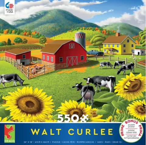 Walt Curlee - Sunflowers - 550 Piece Puzzle