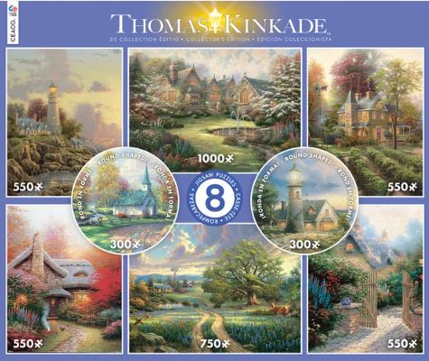 Thomas Kinkade 8 In 1 Puzzle Set