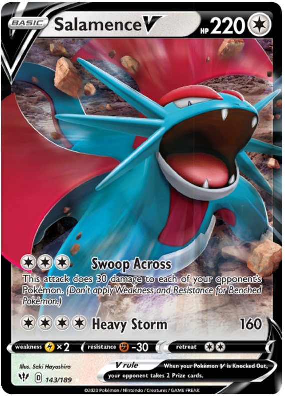 Salamence V - 143/189 - Ultra Rare