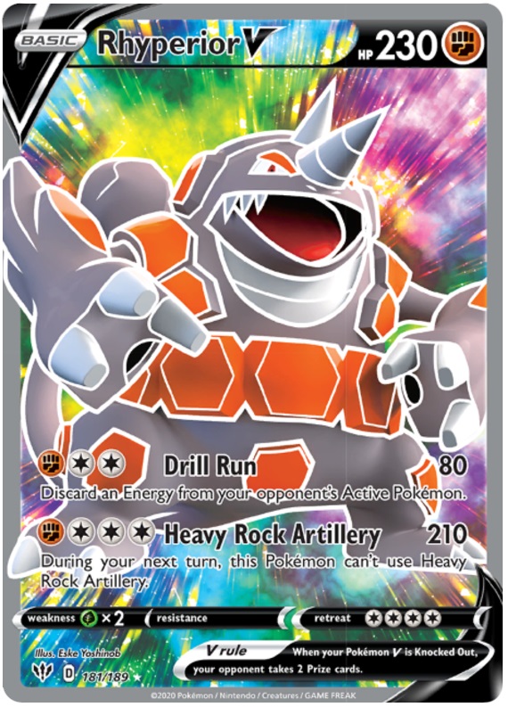 Rhyperior V - 181/189 - Full Art Ultra Rare Rhyperior V - 181/189 - Full Art Ultra Rare