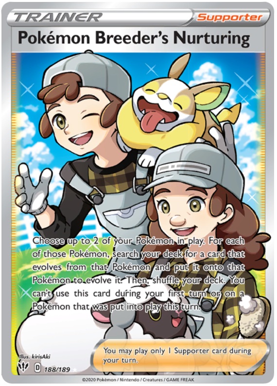 Pokemon Breeder's Nurturing - 188/189 - Full Art Ultra Rare Pokemon Breeder's Nurturing - 188/189 - Full Art Ultra Rare