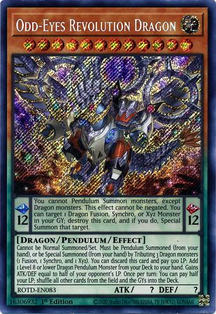 Dragon Revolution aux Yeux Impairs - ROTD-EN083 - Secret Rare - 1ere edition // Rise Of The Duelist - ROTD