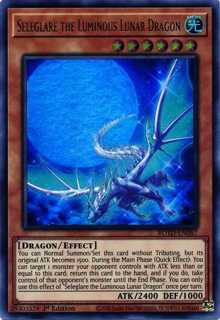 Seleglare the Luminous Lunar Dragon - ROTD-EN087 - Ultra Rare - 1st Edition