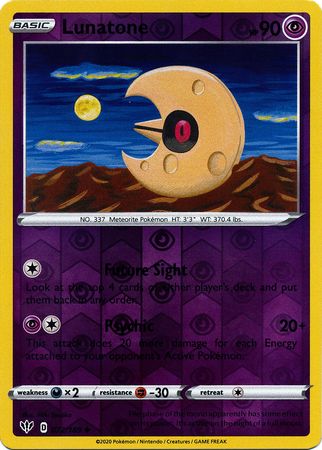 Lunatone - 072/189 - Uncommon - Reverse Holo Lunatone - 072/189 - Uncommon - Reverse Holo