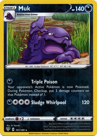 Muk - 101/189 - Rare - Reverse Holo