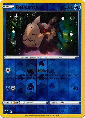 Relicanth - 040/189 - Uncommon - Reverse Holo