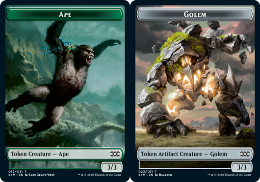 Ape Token // Golem Token - Foil